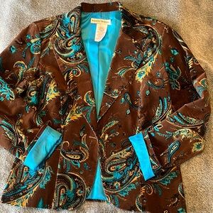 Short jacket, brown corduroy with100% polyester lining